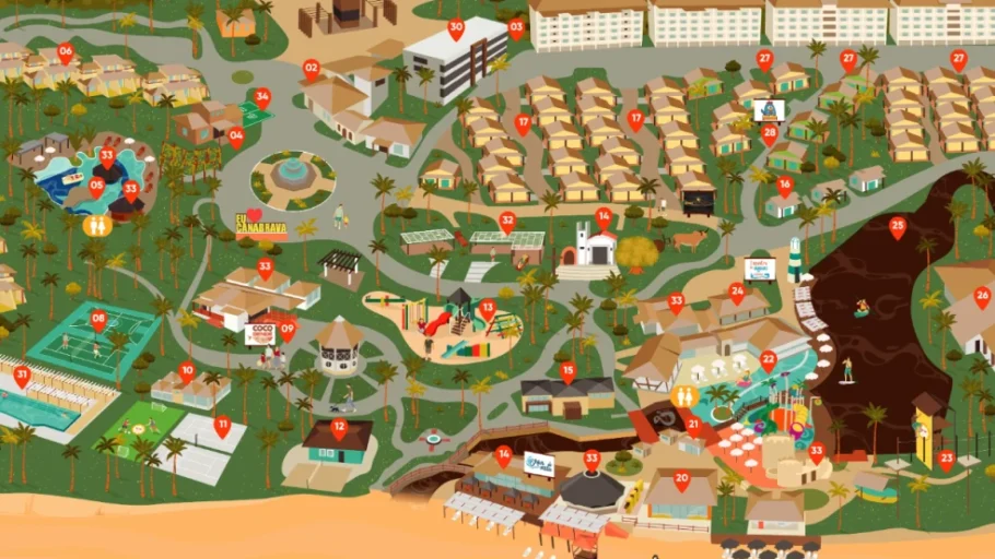 Navegue pelo mapa interativo e conheça nossa estrutura e todas as atividades que te esperam